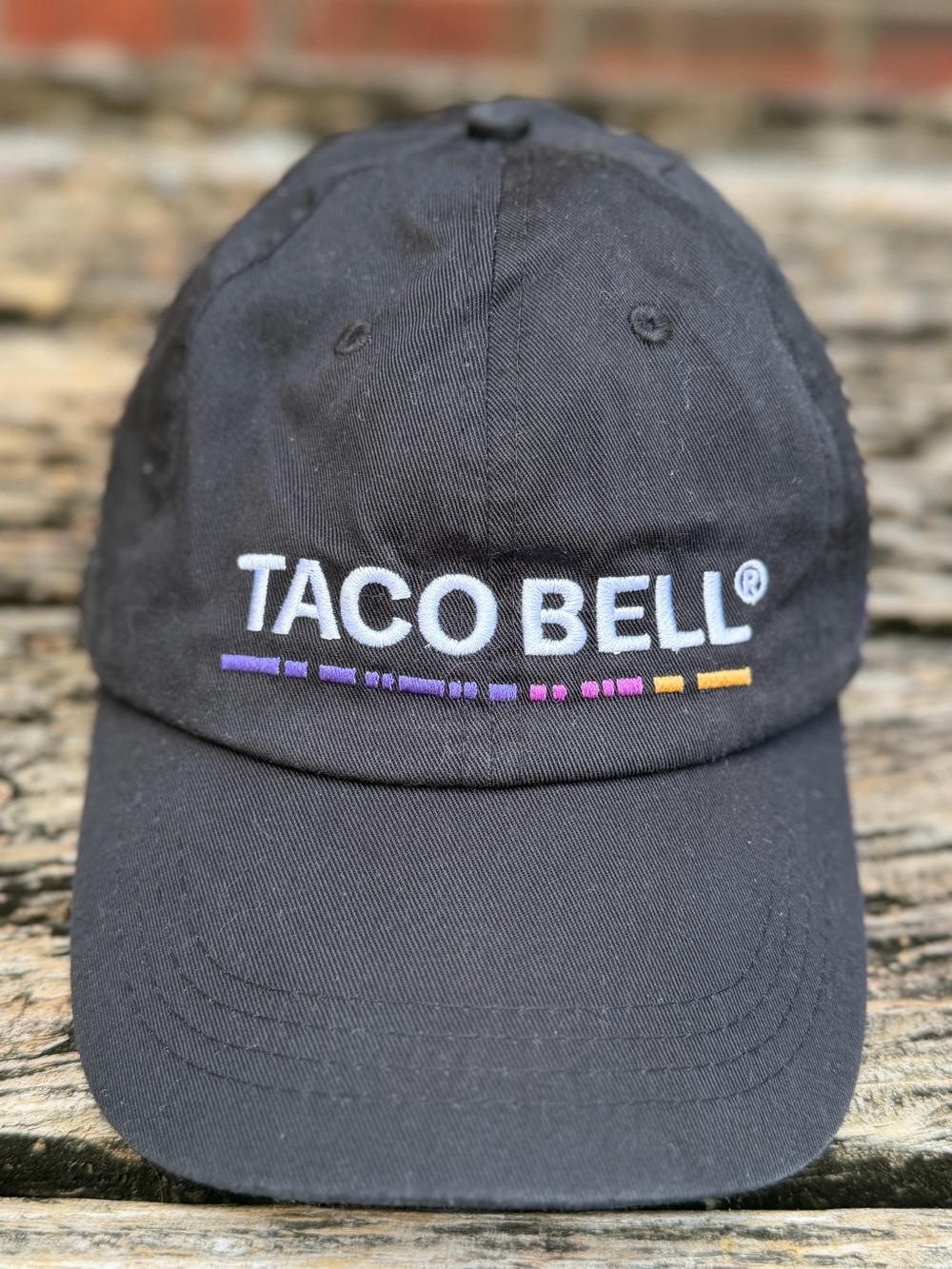 Taco Bell Employee Uniform Black Adjustable Embroidered Baseball Cap Hat BT1